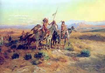 アメリカインディアン Painting - ラッセル・ザ・スカウト西アメリカ